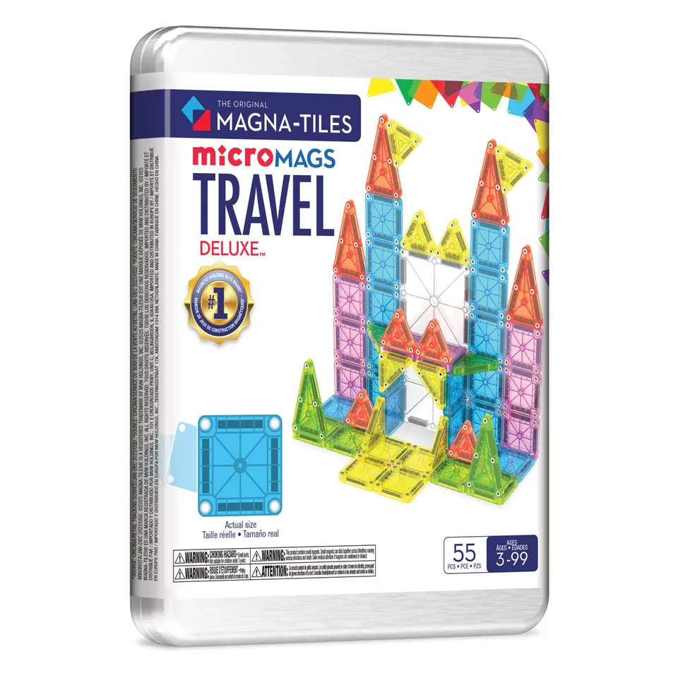 magna-tiles-micromags-travel-set-deluxe-55-teile-magnetisches-reise-bauset-mit-m image 1