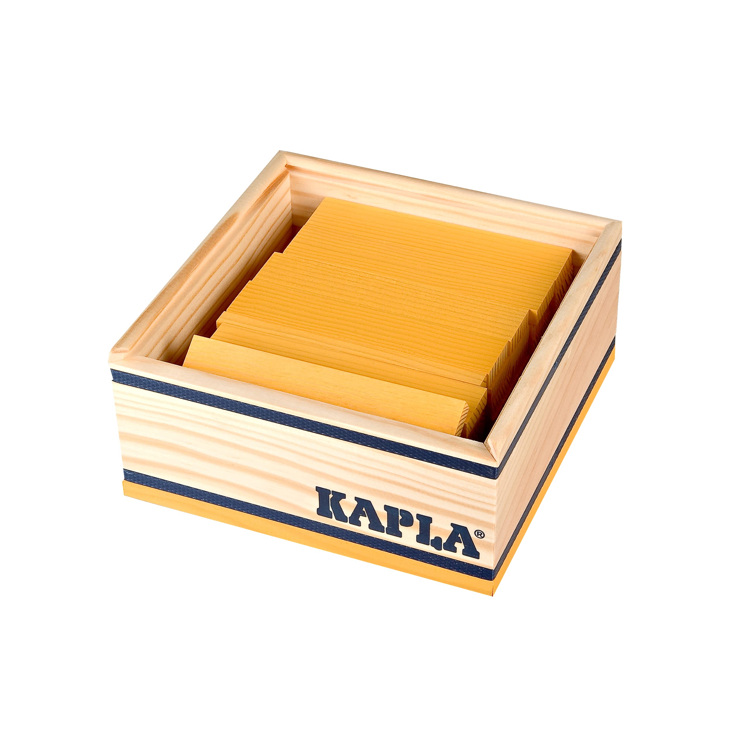 kapla-set-mit-40-gelben-baukl-tzen-holz-baukasten image 3