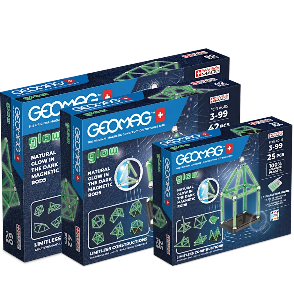 geomag-classic-glow-recycled-grande-bundle-magnetspiel-im-dunkeln image 1