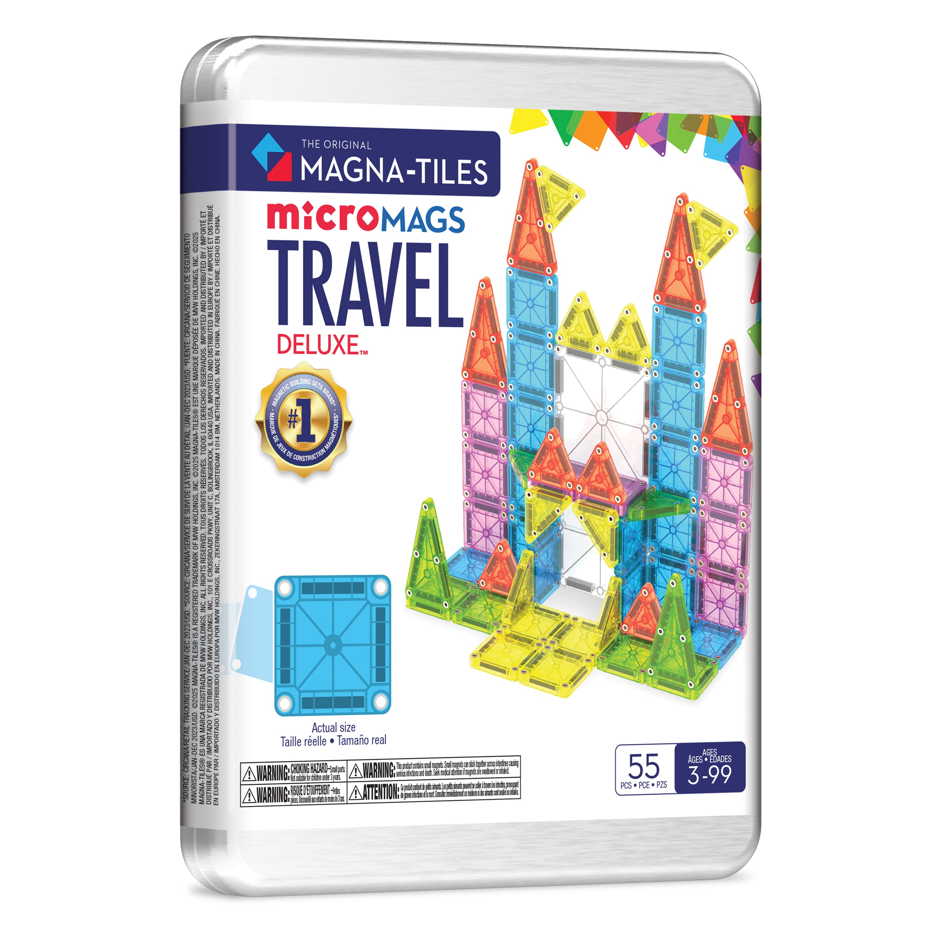 magna-tiles-micromags-travel-set-deluxe-55-teile-magnetisches-reise-bauset-mit-m image 1