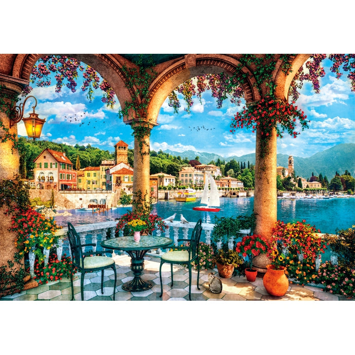 clementoni-balcony-view-of-lake-como-puzzle-1000-teile-70-x-50-cm image 2