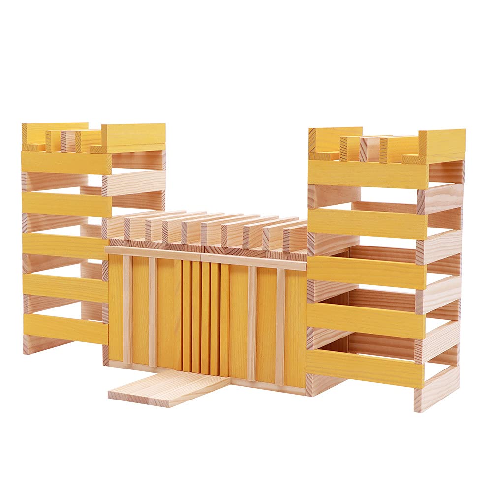 kapla-set-mit-40-gelben-baukl-tzen-holz-baukasten image 6