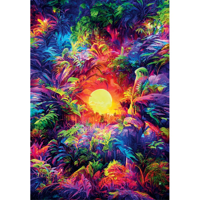 clementoni-puzzle-500-teile-psychedelic-jungle-sunrise-49-x-36-cm image 2