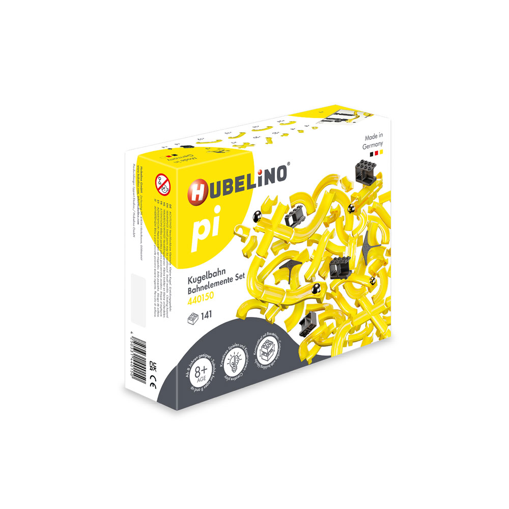hubelino-pi-kugelbahn-bahnelemente-set-141-teilig image 1