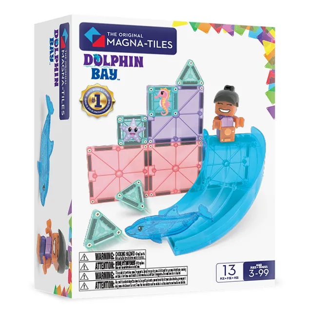 magna-tiles-dolphin-bay-13-teiliges-magnetisches-konstruktionsspiel image 1