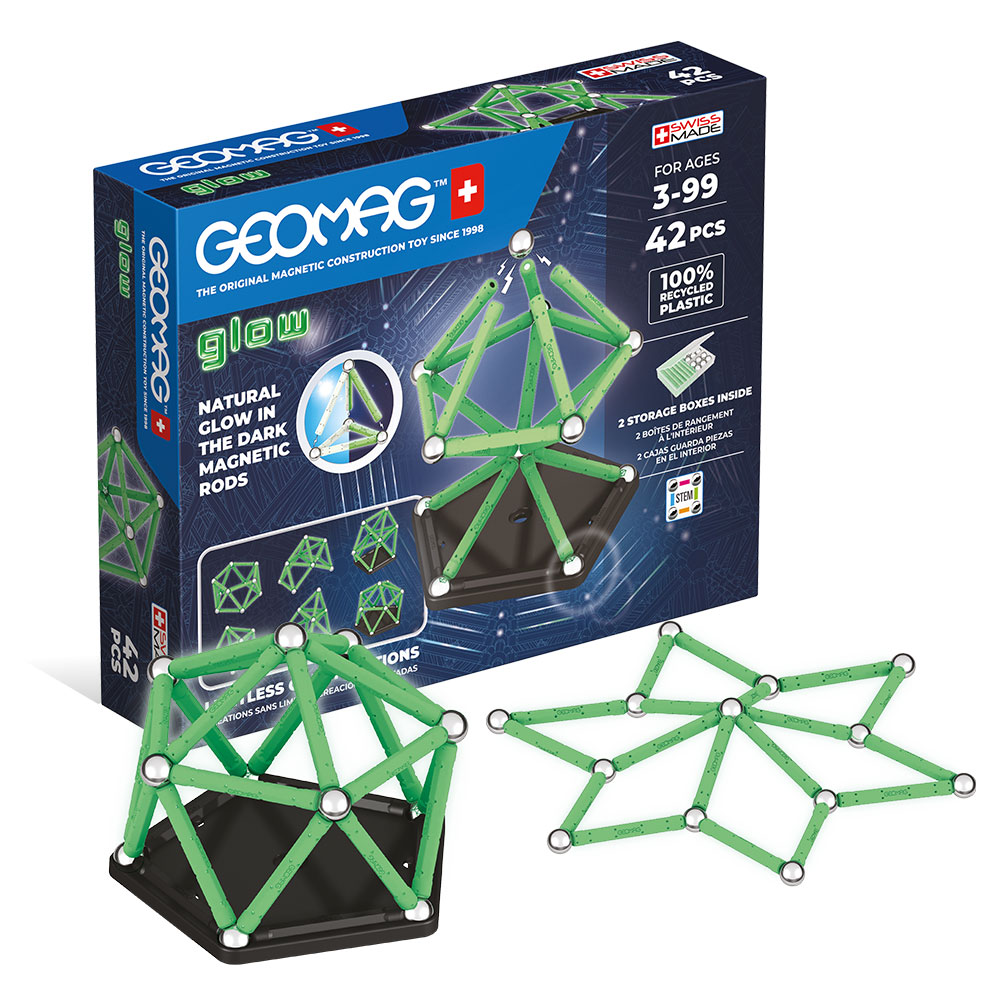 geomag-classic-glow-recycled-42-pcs-magnetset-mit-leuchteffekt image 1