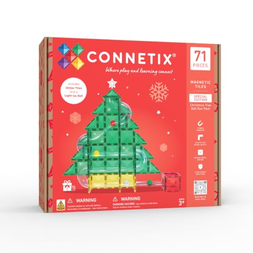 connetix-magnetfliesen-special-edition-christbaumkugelbahn-71-teilig image 7