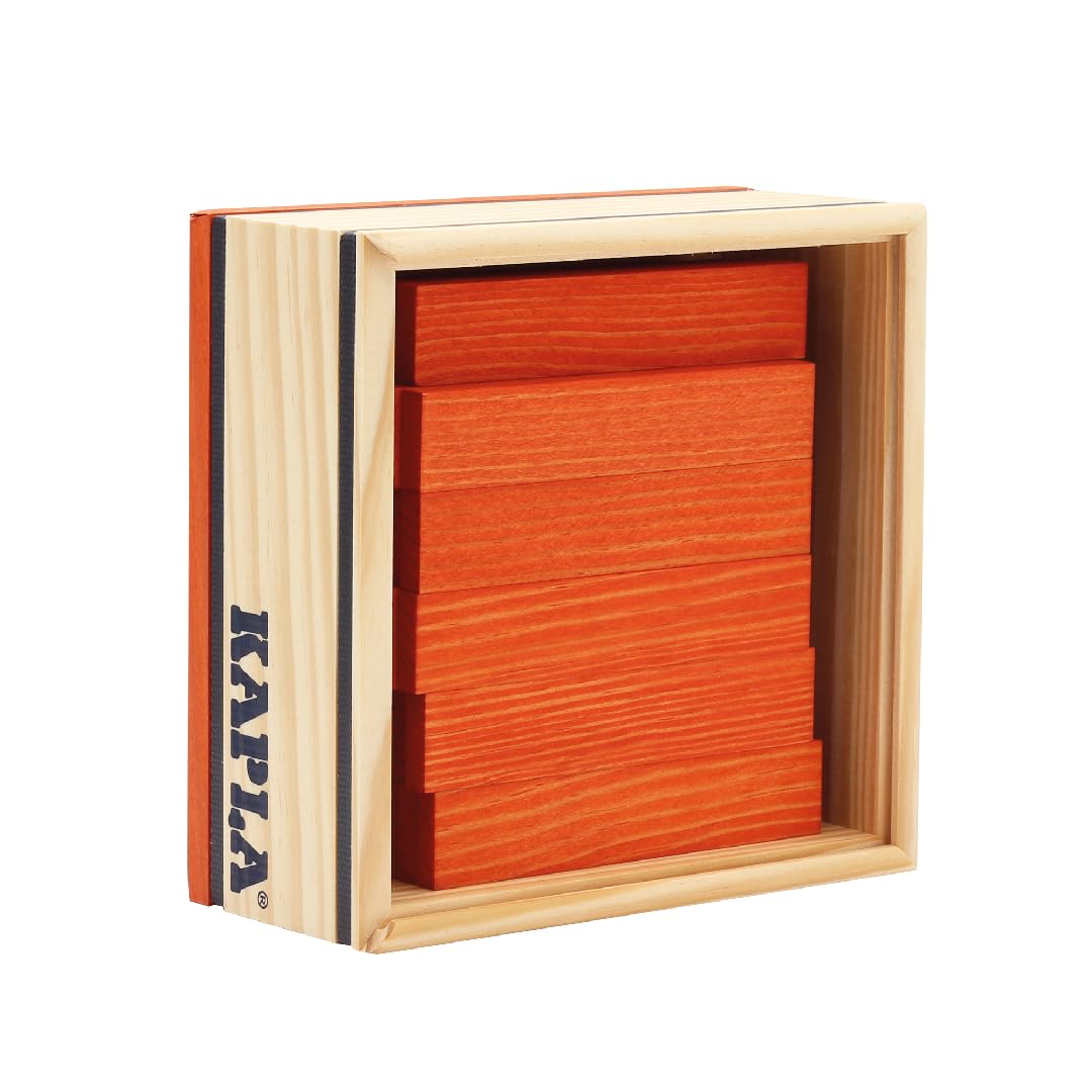 kapla-set-40-baukl-tze-orange-baukasten-holzspielzeug image 1