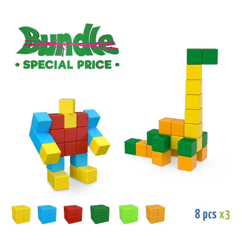 geomag-magicube-box-24-teile-3er-bundle-magnetw-rfel-bauset image 1