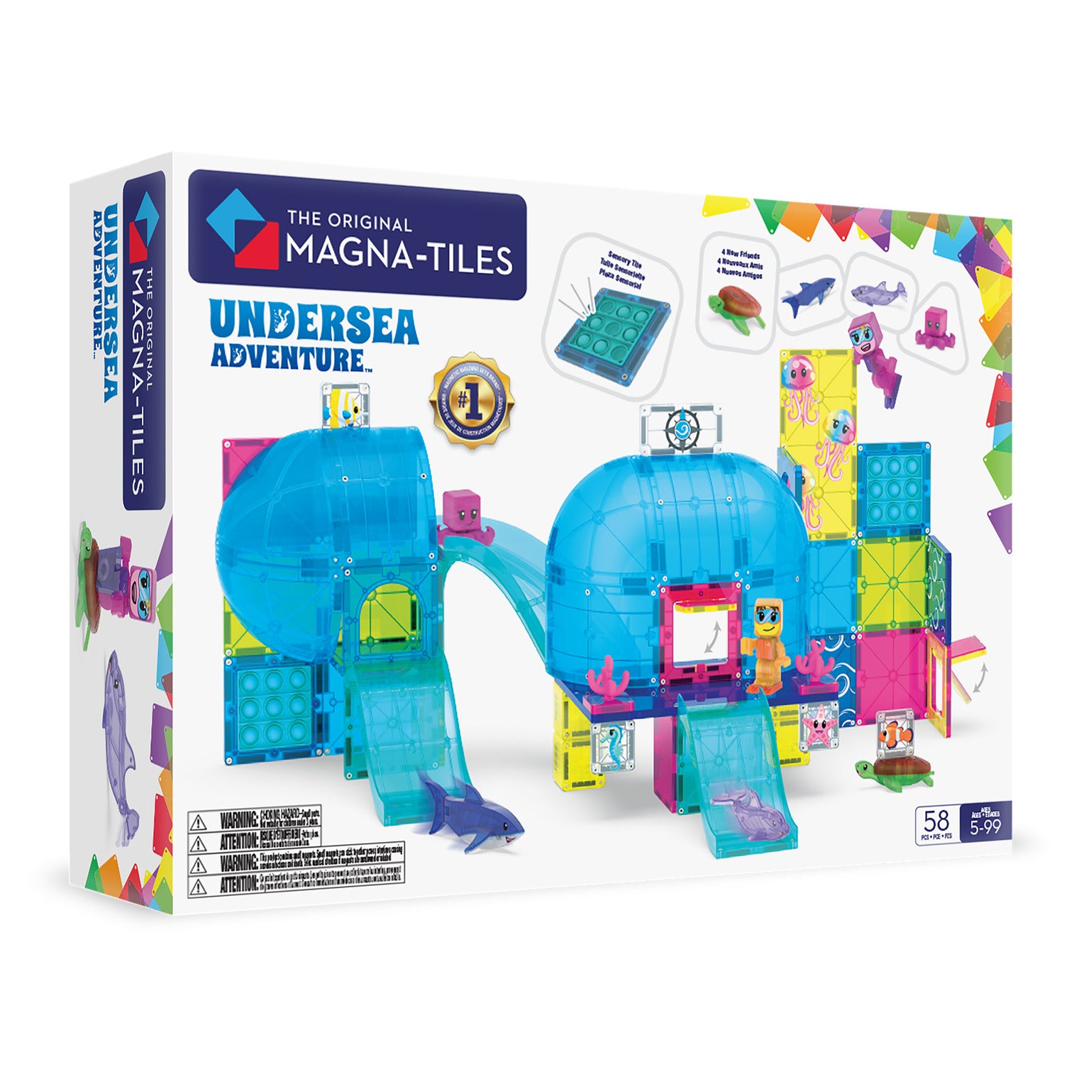 magna-tiles-undersea-adventure-58-teiliges-magnetisches-bauset image 1