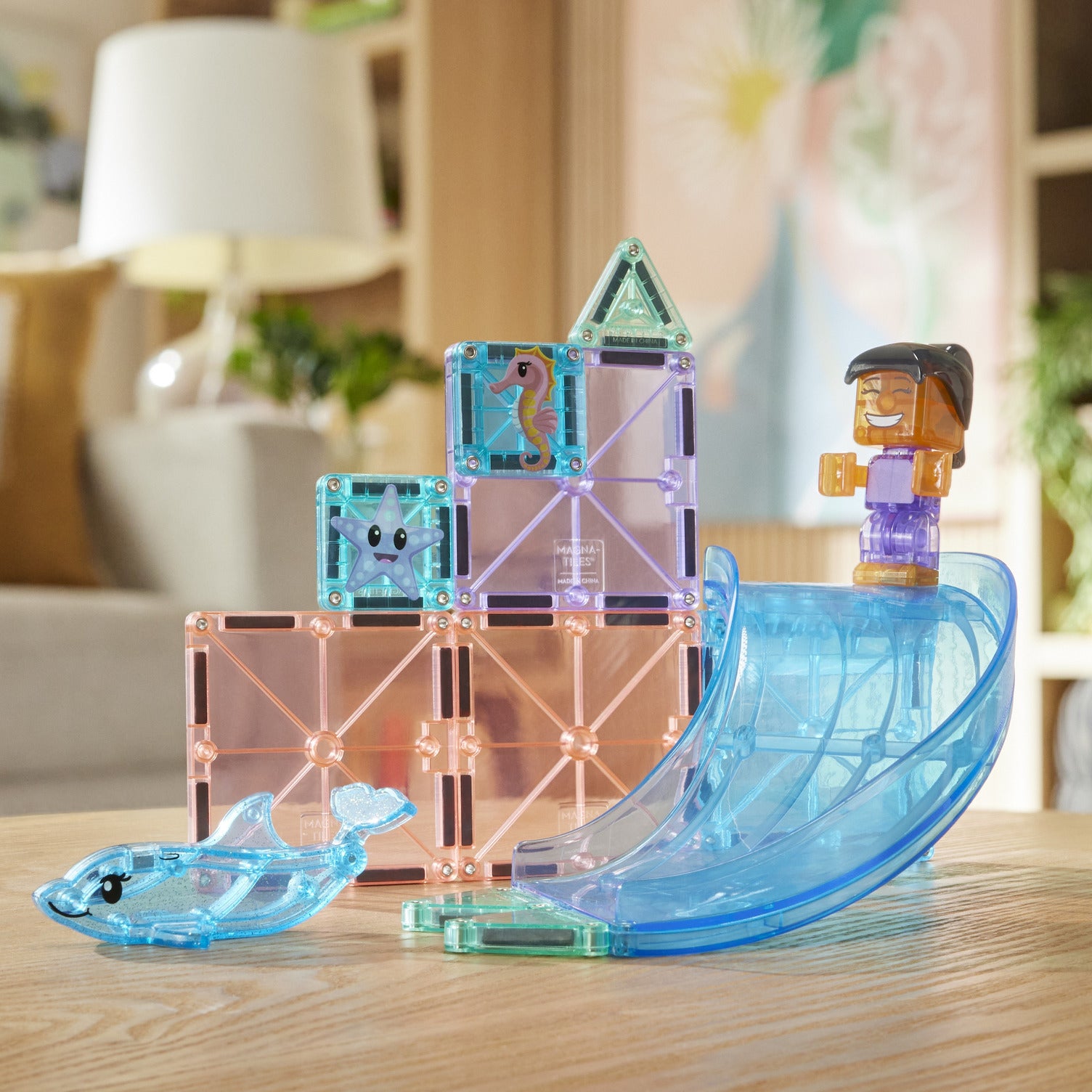 magna-tiles-dolphin-bay-13-teiliges-magnetisches-konstruktionsspiel image 2