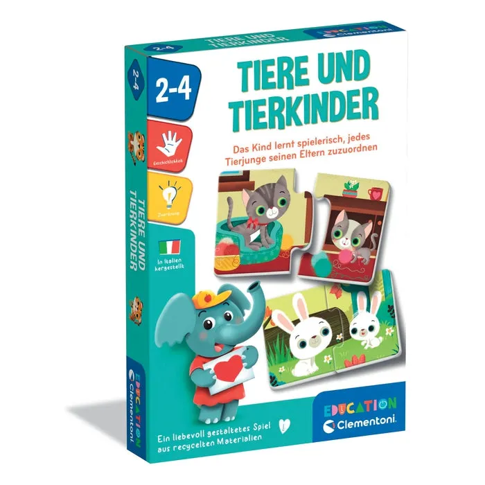clementoni-tiere-und-tierkinder-assoziationsspiel-lernpuzzle-1-3-jahre image 1