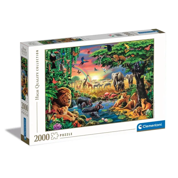 clementoni-adult-puzzle-the-african-gathering-2000-teile-puzzle image 1