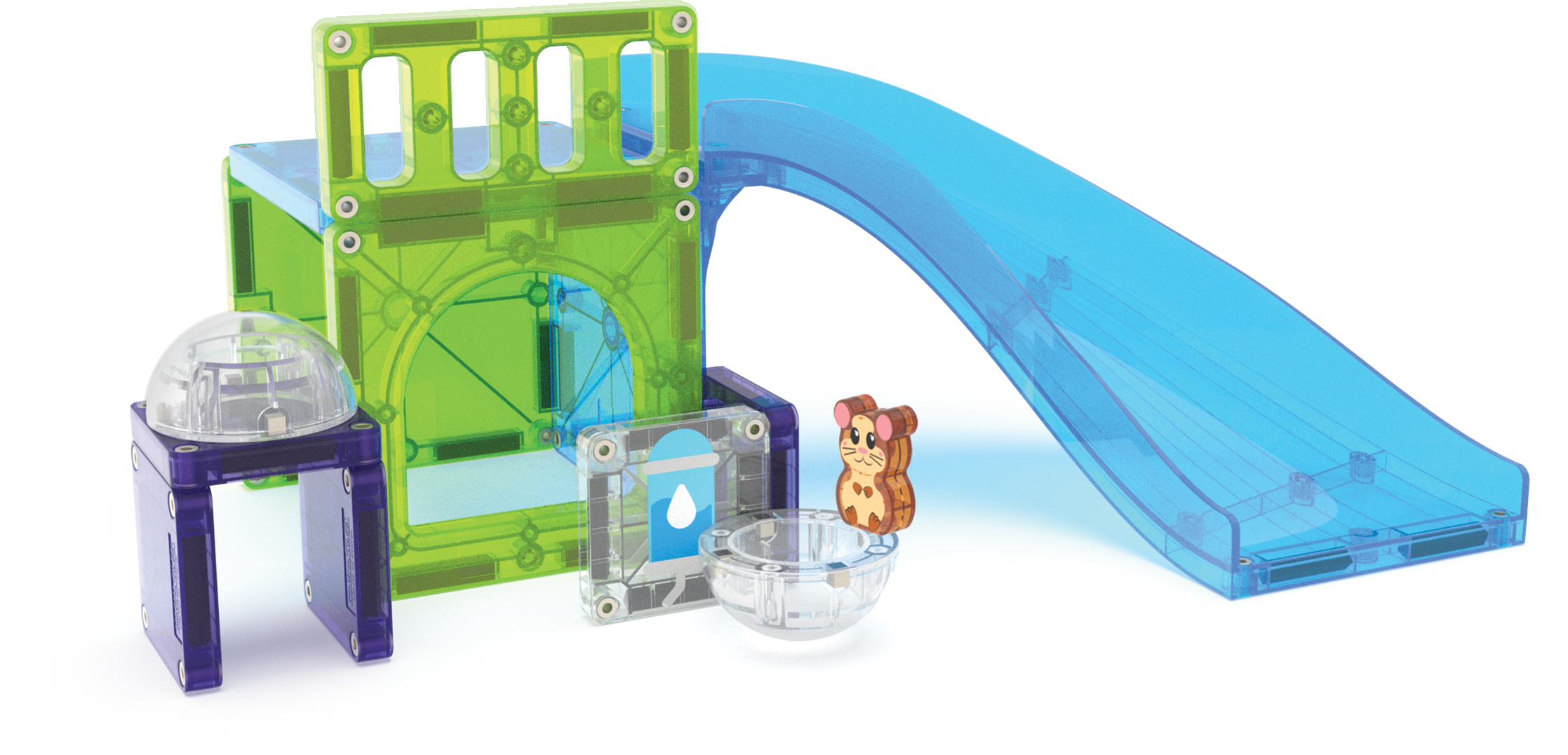 magna-tiles-hamster-ball-13-teiliges-magnetisches-bauset-mit-rutsche image 5
