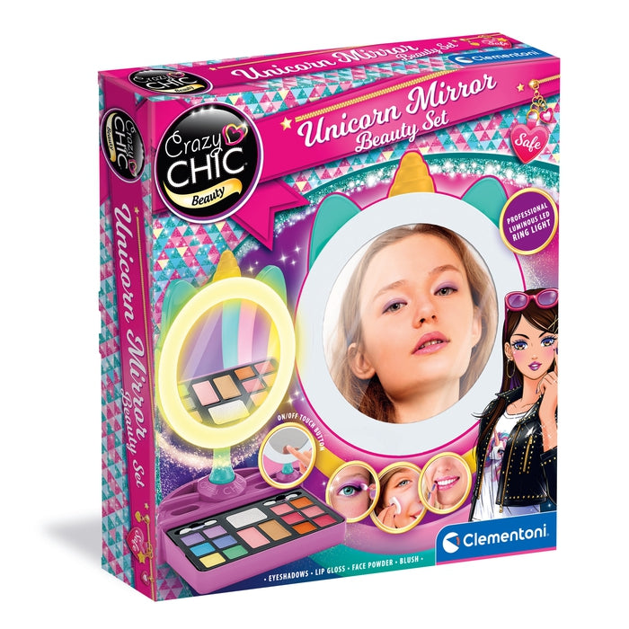 clementoni-crazy-chic-make-up-spiegel-deluxe-beauty-set-ab-6-jahren image 1