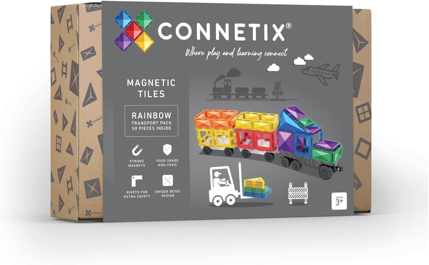 connetix-regenbogen-transport-pack-magnetbausteine-fahrzeuge-50-st-ck image 1