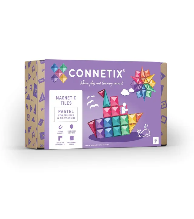 connetix-pastell-starterpaket-64-st-ck-magnetische-fliesen-magnetbausteine image 1