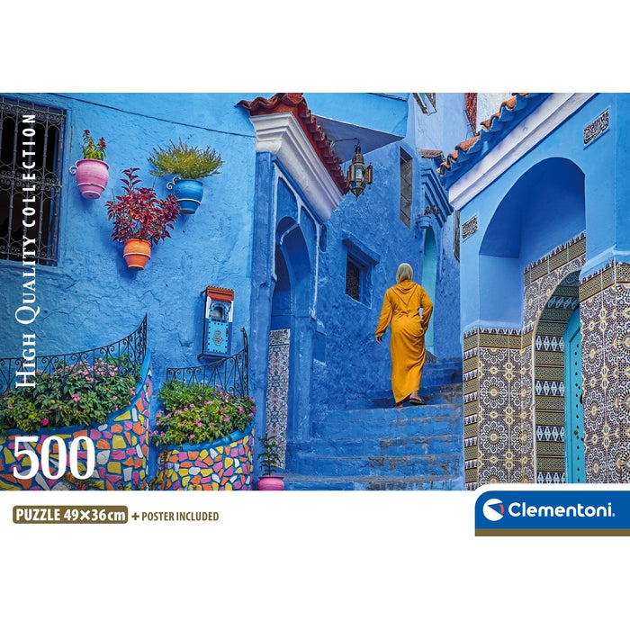 clementoni-blue-street-of-chefchaouen-puzzle-500-teile image 4