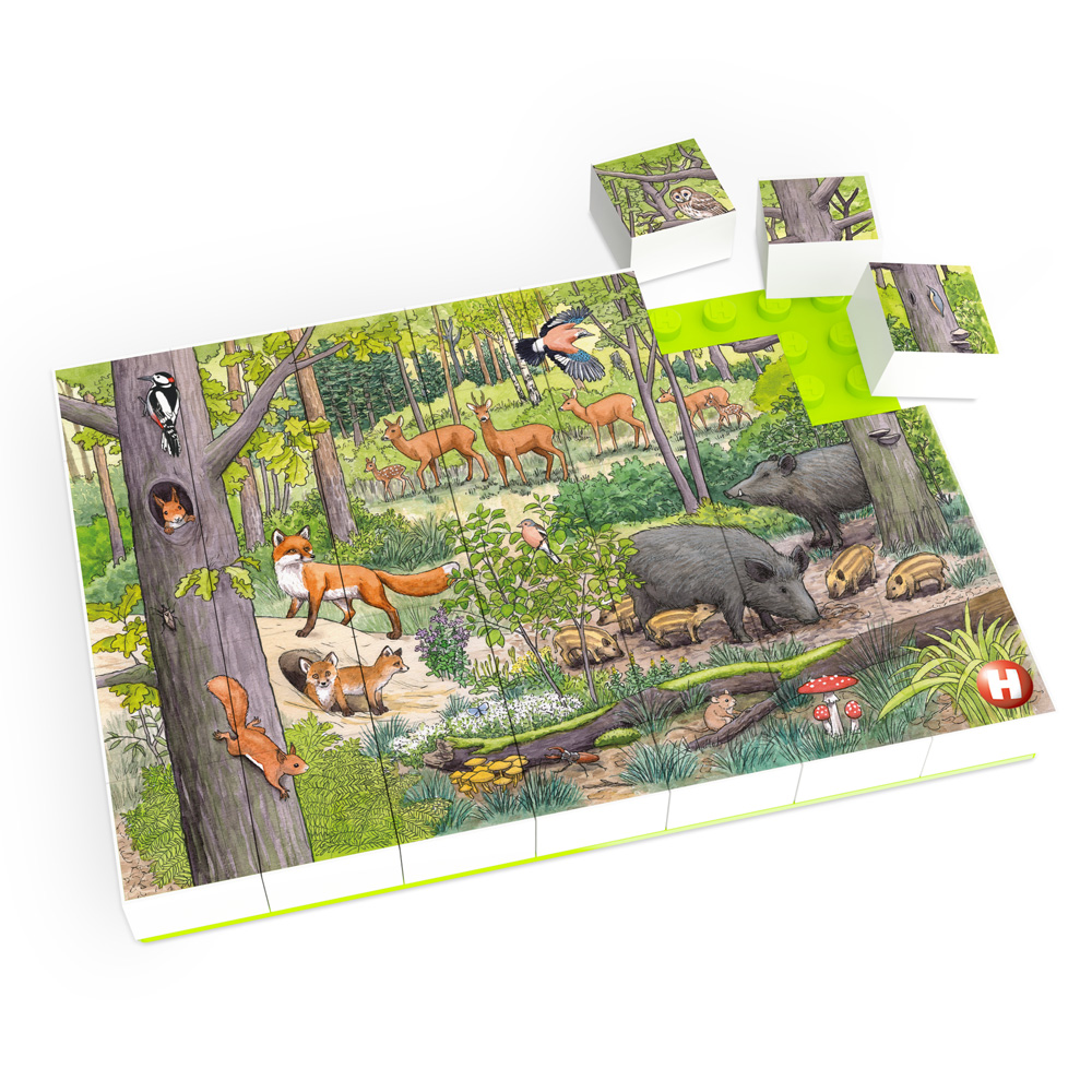 hubelino-waldtiere-puzzle-35-teile-steckpuzzle-mit-grundplatte image 2