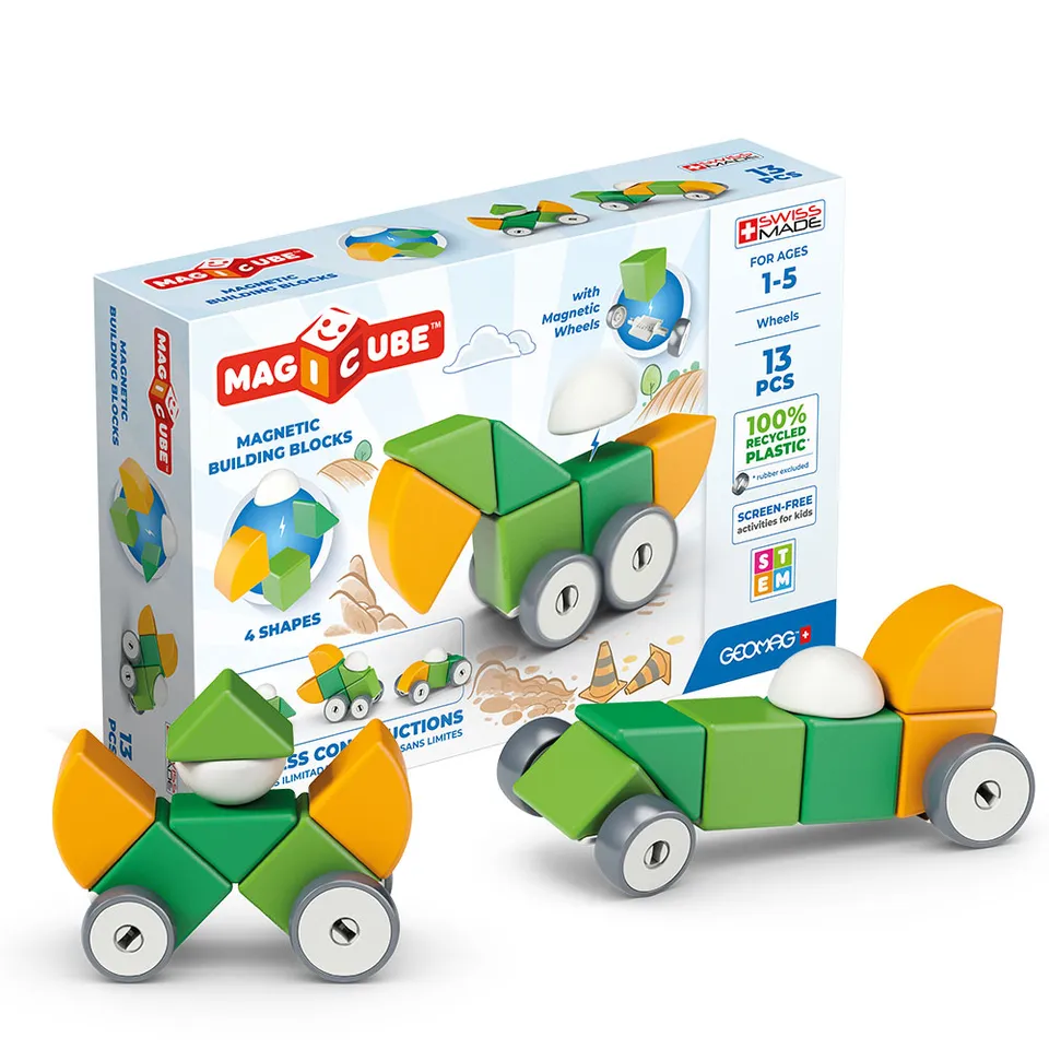 geomag-magicube-shapes-recycled-wheels-magnetbausatz-13-teile image 1