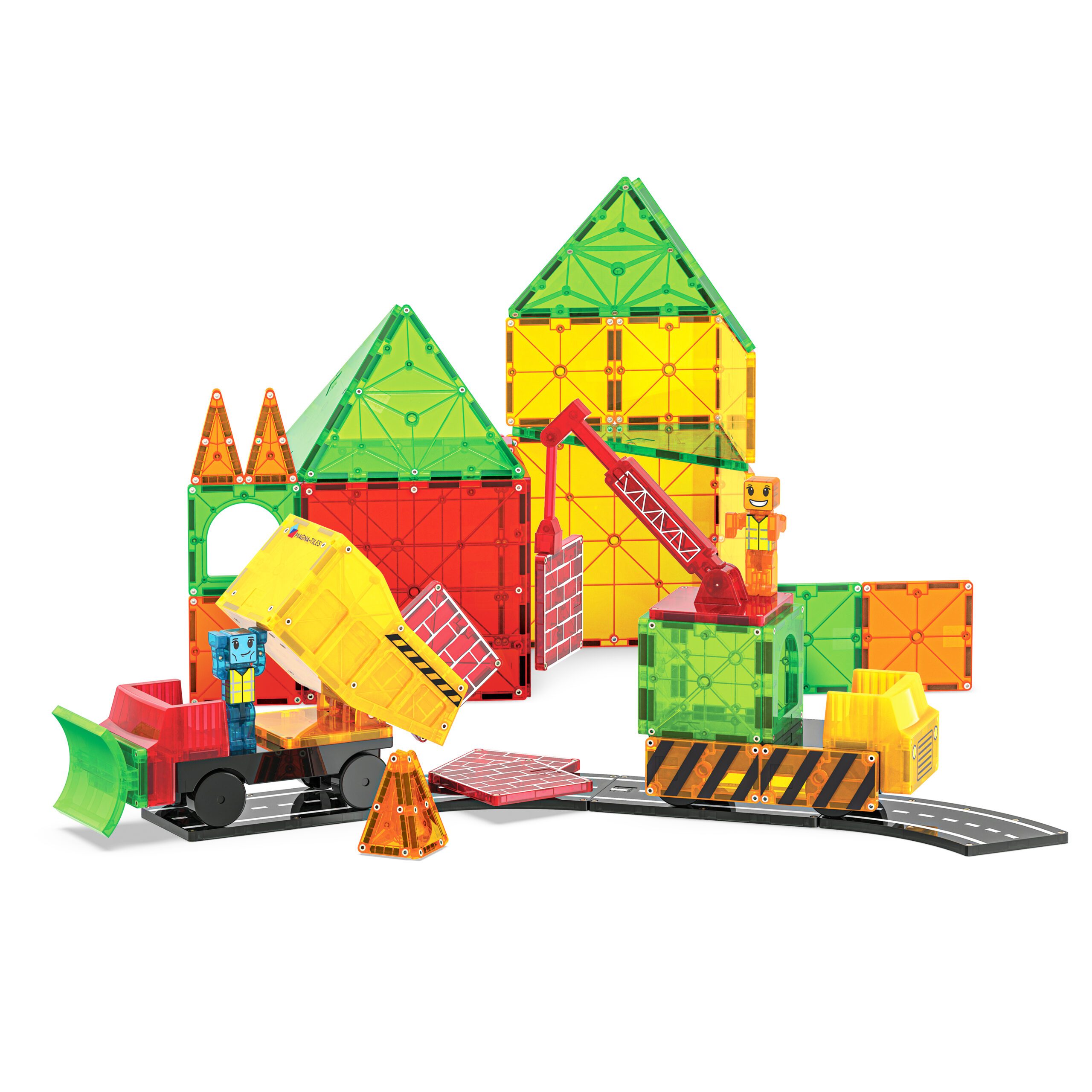 magna-tiles-builder-xl-50-teiliges-baustellen-magnet-bauset image 4