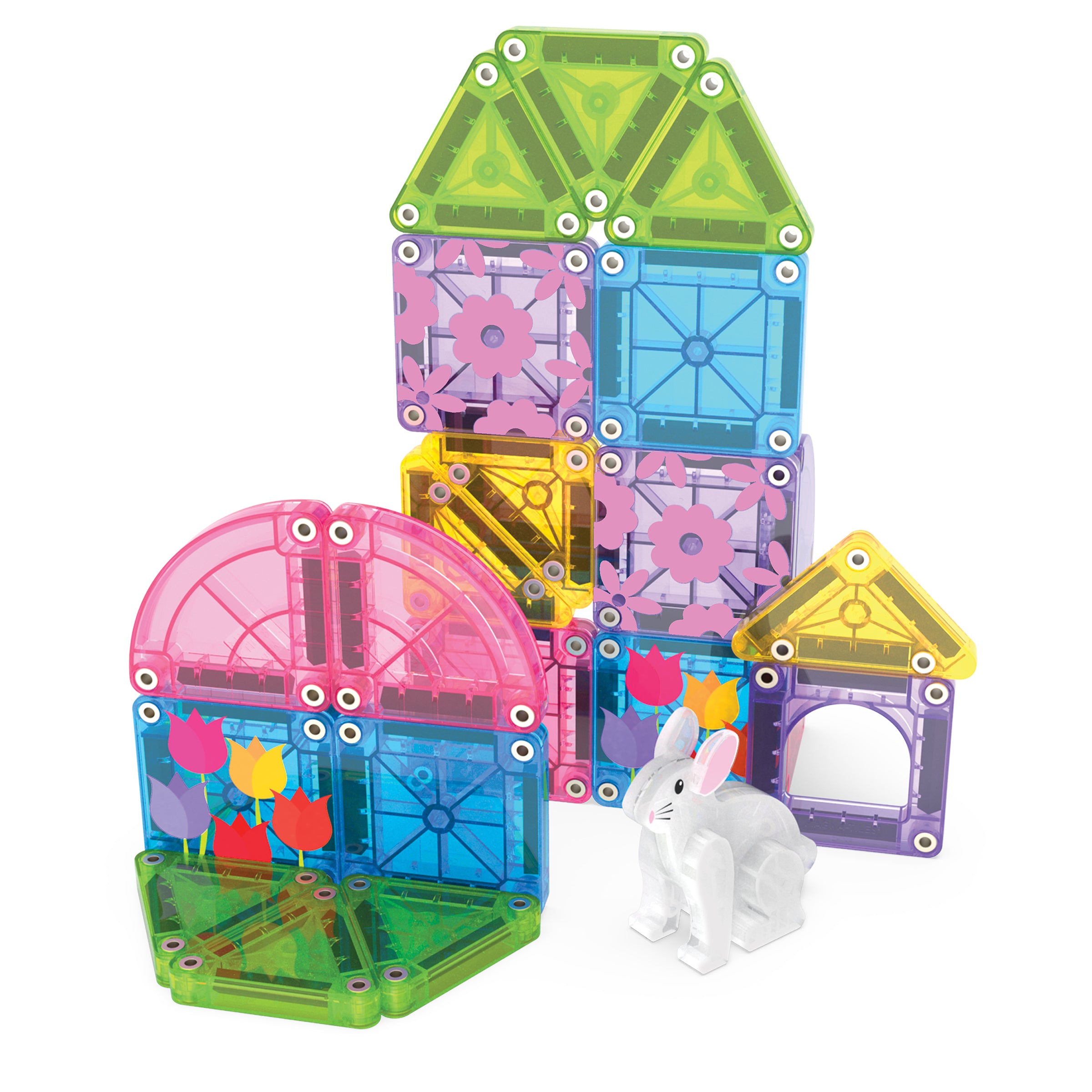 magna-tiles-micromags-spring-garden-24-teiliges-reise-set image 4