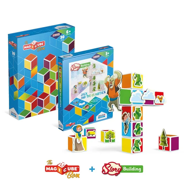 geomag-magicube-b-ndelpaket-jack-und-die-bohnenstange-magnetw-rfel-bauspiel image 1