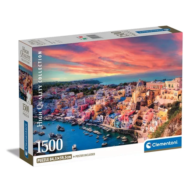 clementoni-picturesque-procida-island-puzzle-1500-teile-59-2-x-84-3-cm image 1