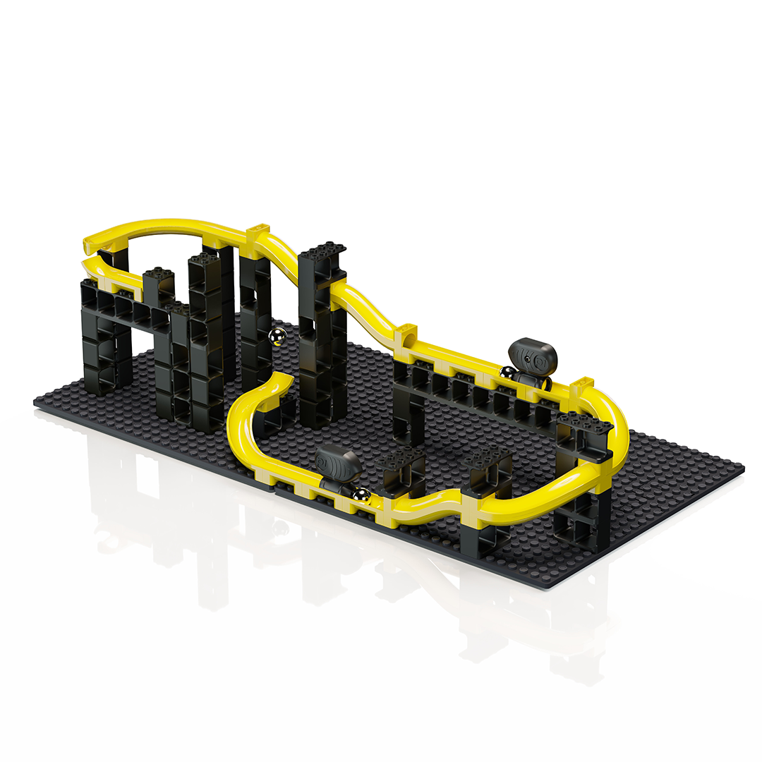 hubelino-pi-kugelbahn-set-gausskanone-70-teile-magnet-kugelbahn image 3