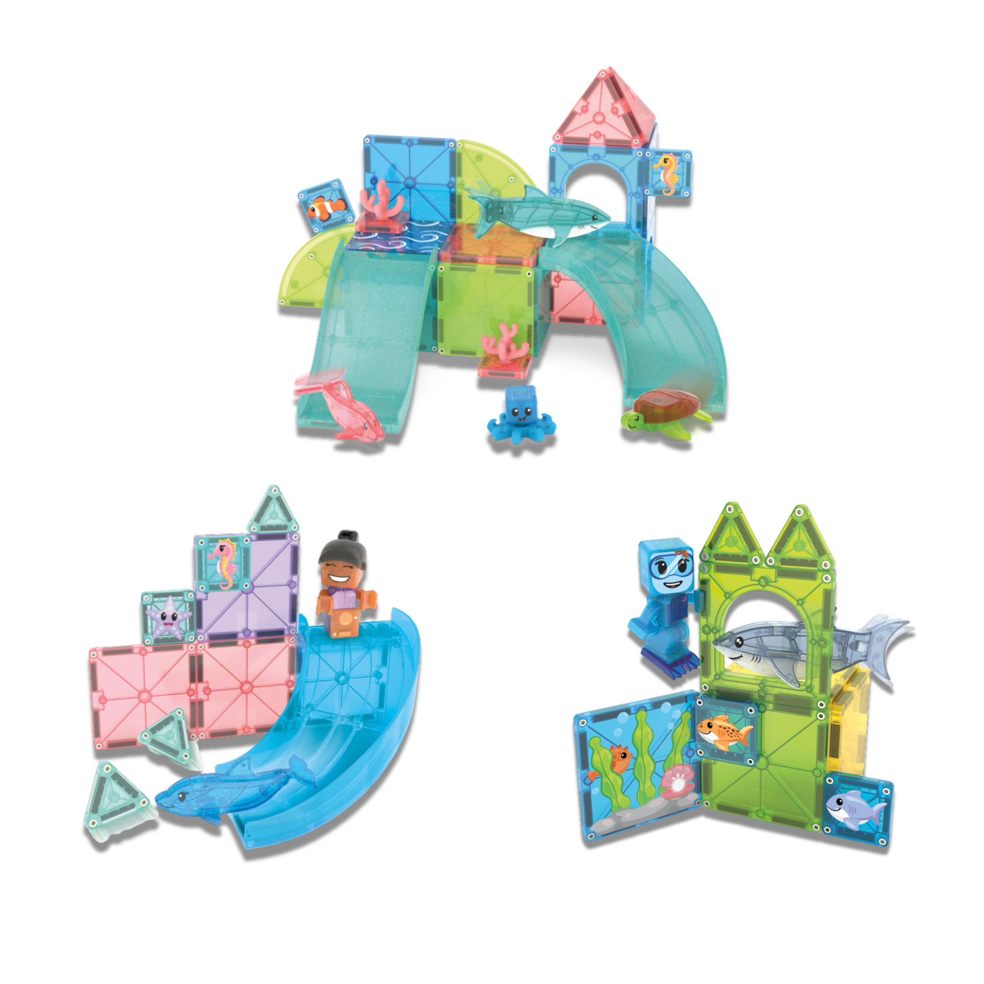 magna-tiles-ocean-discovery-bundle-korallenriff-shark-dive-dolphin-bay image 2