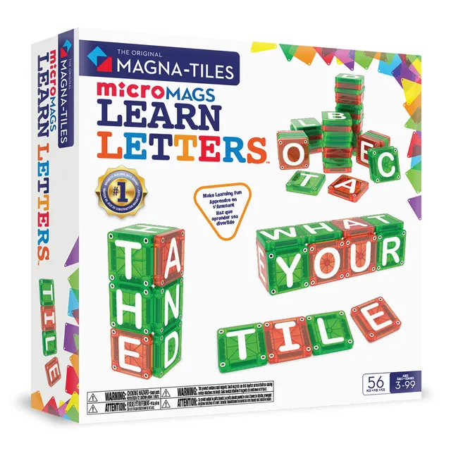 magna-tiles-micromags-learn-letters-56-teile-magnetisches-buchstaben-lernspiel image 1