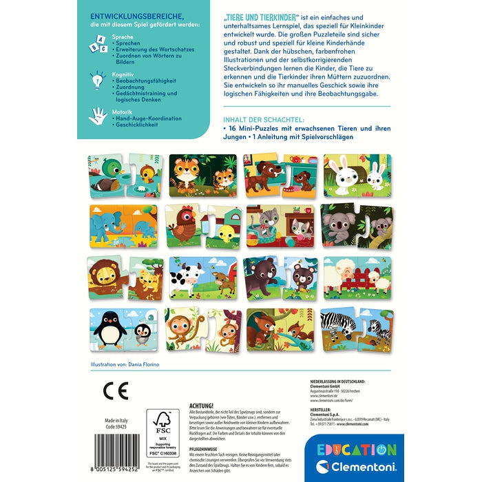 clementoni-tiere-und-tierkinder-assoziationsspiel-lernpuzzle-1-3-jahre image 6
