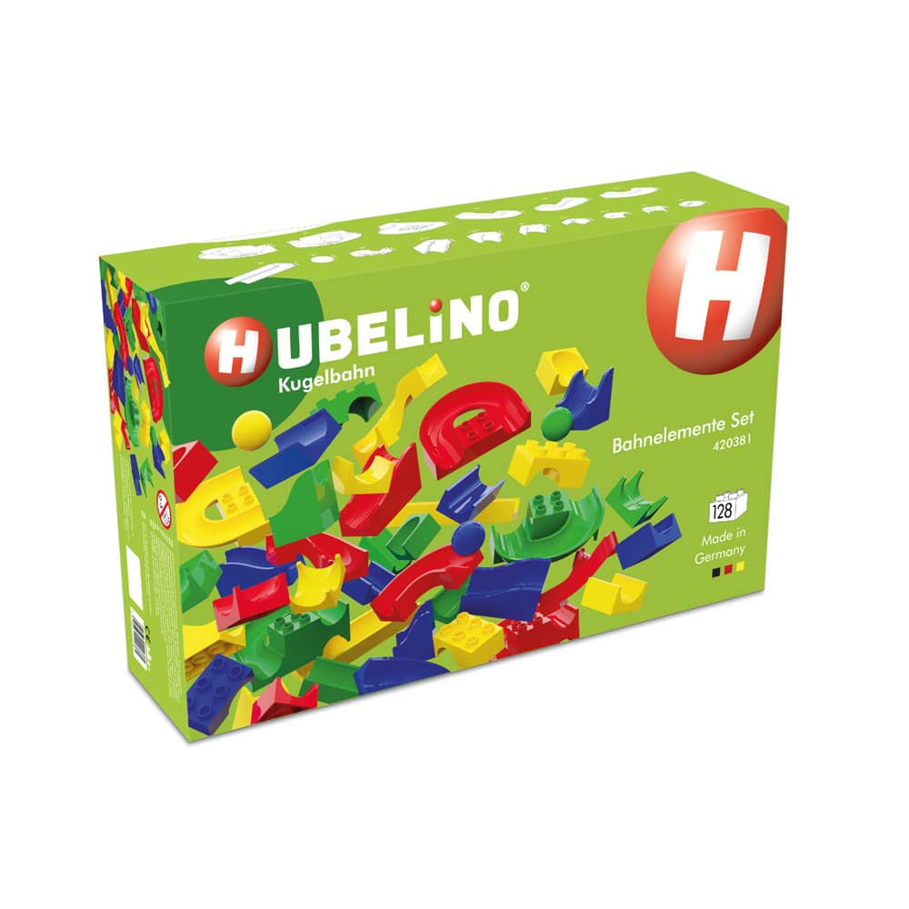 hubelino-128-teiliges-bahnelemente-set-kugelbahn-erweiterung image 1