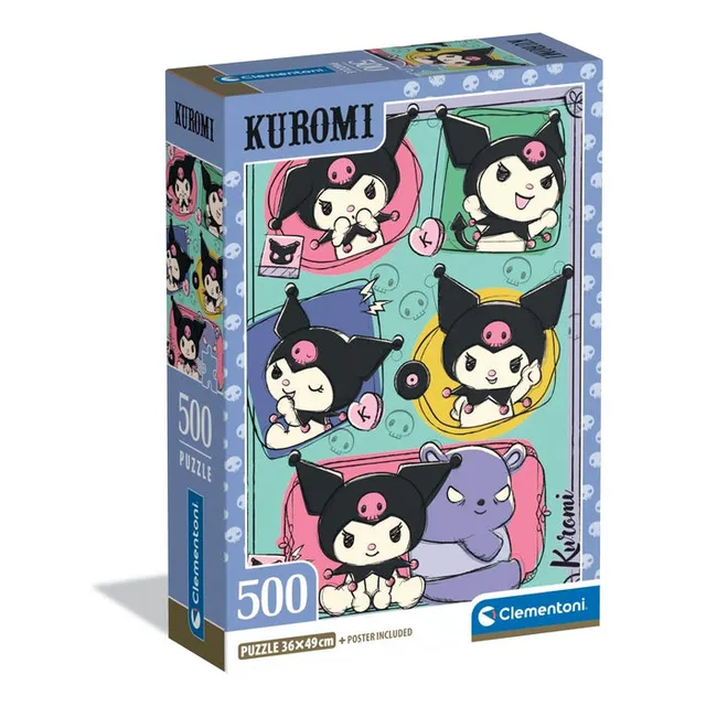 clementoni-kuromi-puzzle-500-teile-hello-kitty-friends image 1