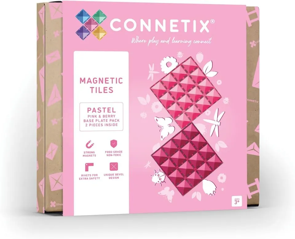 connetix-pastell-grundplatten-pack-magnetbausteine-basis-2-st-ck-30x30-cm image 1