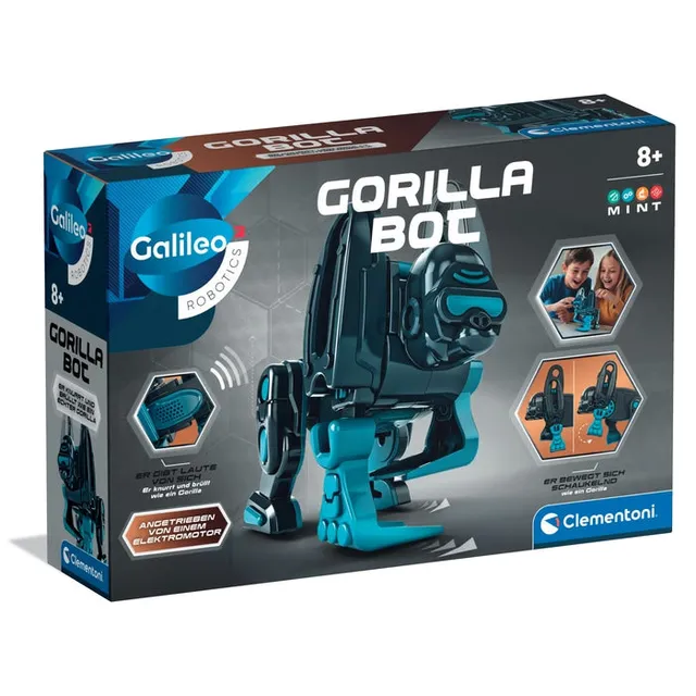 clementoni-galileo-gorilla-bot-motor-roboter-konstruktionsspielzeug-mit-sound image 1
