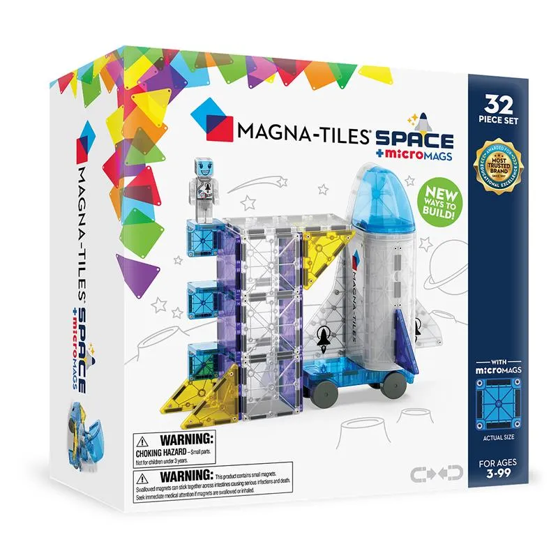 magna-tiles-space-32-teiliges-weltraum-set-mit-shuttle image 1