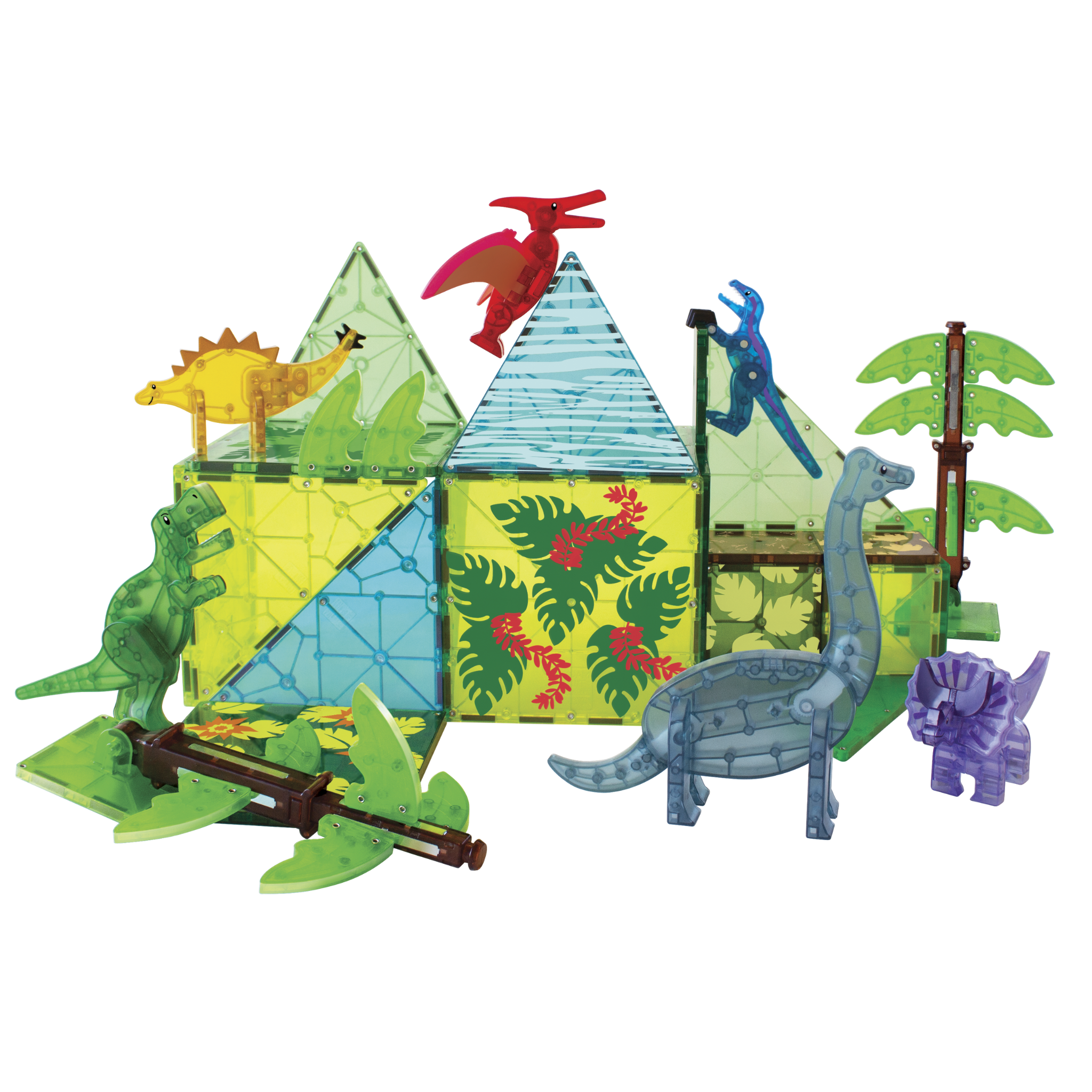 magna-tiles-dino-world-xl-50-teiliges-dinosaurier-magnet-bauset image 3