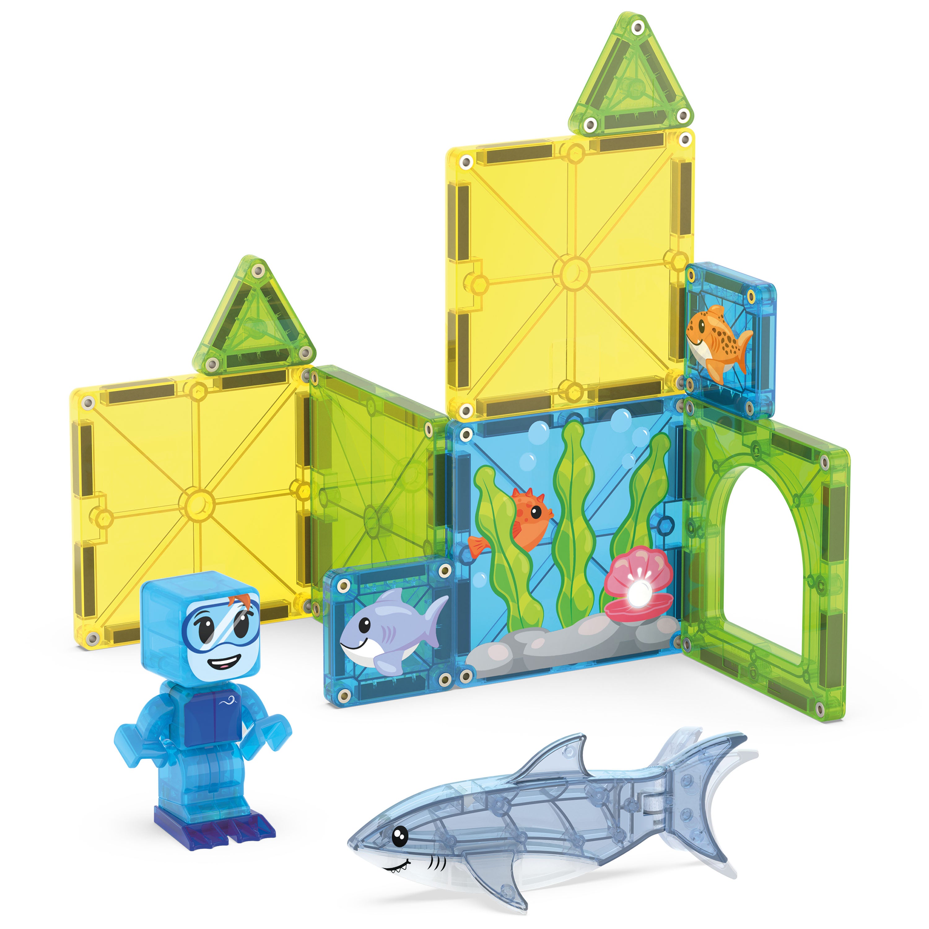 magna-tiles-shark-dive-13-teiliges-magnetisches-konstruktionsspiel image 4