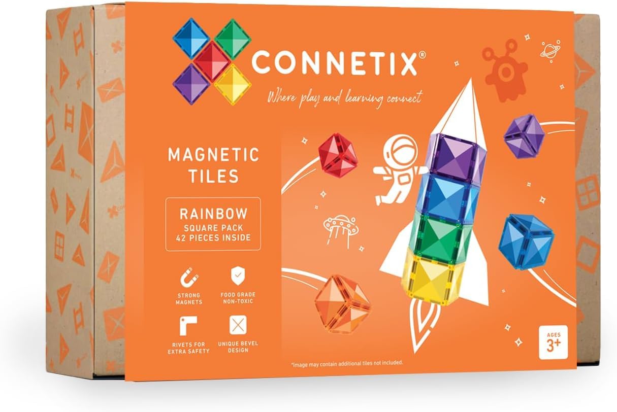 connetix-regenbogen-quadrat-pack-magnetbausteine-42-st-ck image 1