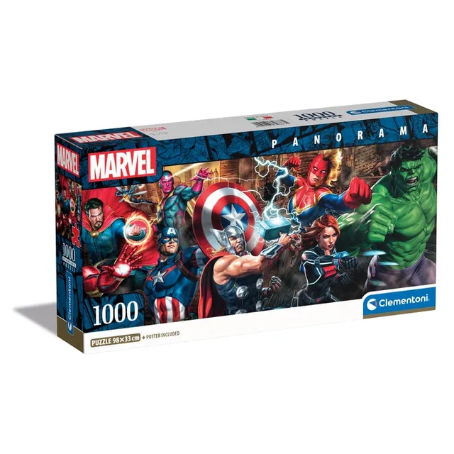 clementoni-marvel-puzzle-1000-teile-98-x-33-cm-panorama image 1