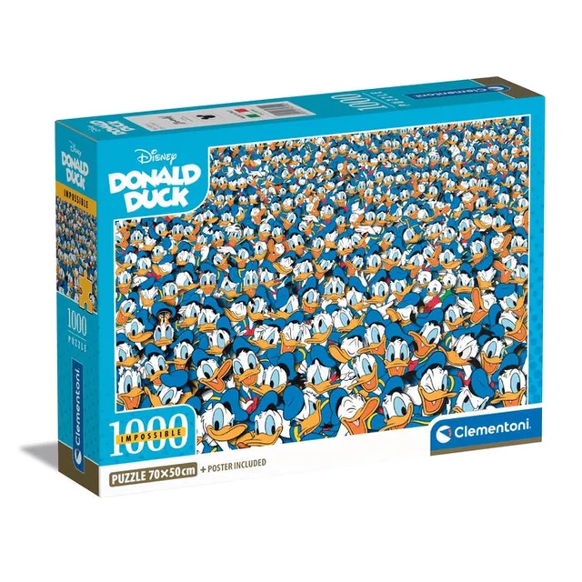clementoni-donald-duck-puzzle-1000-teile-impossible-edition image 1