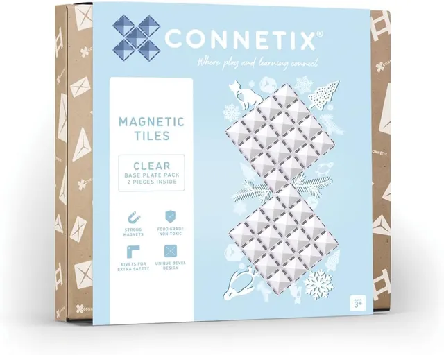 connetix-klar-grundplatten-pack-magnetbausteine-basis-2-st-ck-30x30-cm image 1