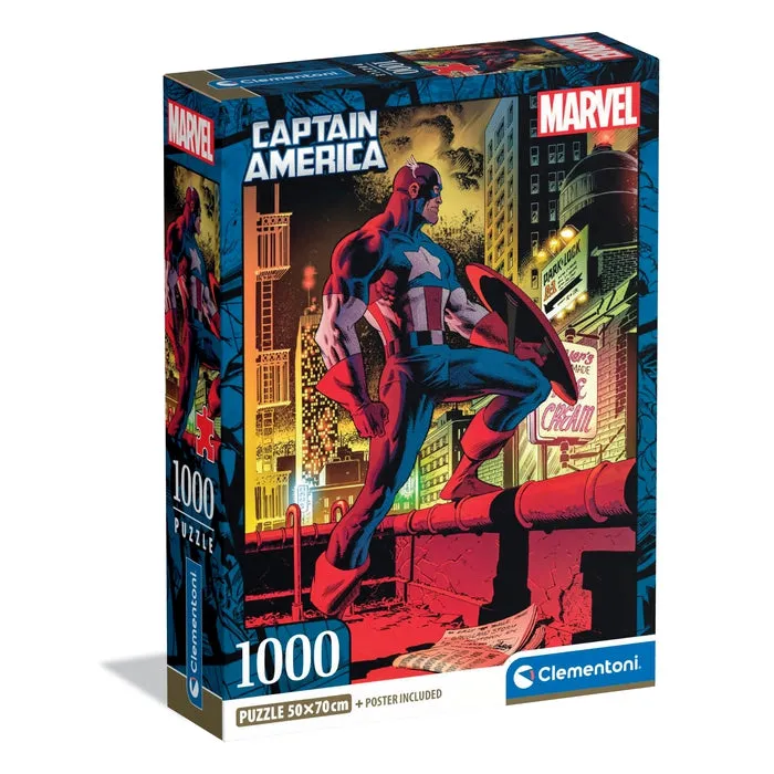 clementoni-puzzle-marvel-captain-america-1000-teile-70-x-50-cm image 1