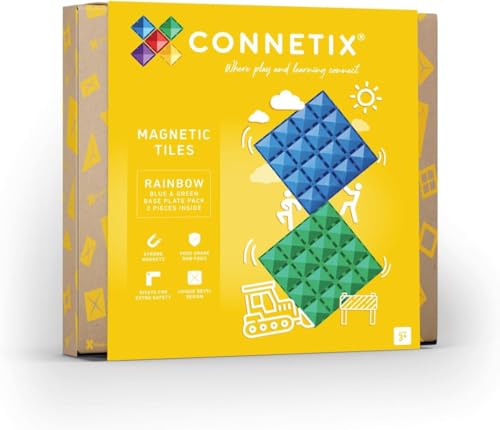 connetix-regenbogen-grundplatten-pack-2-st-ck-blau-gr-n-magnetische-bauplatten-3 image 7