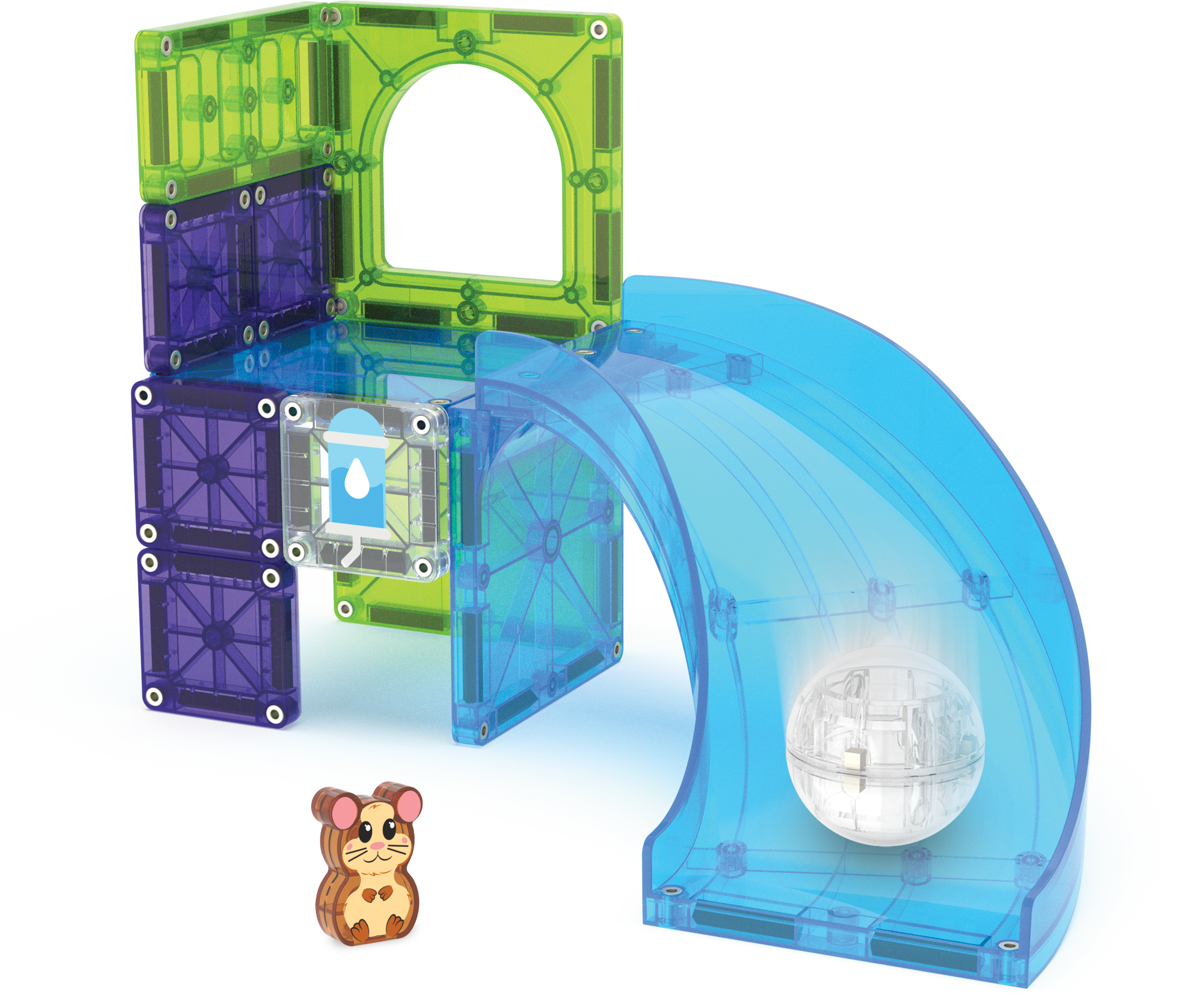 magna-tiles-hamster-ball-13-teiliges-magnetisches-bauset-mit-rutsche image 4