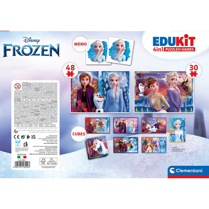 clementoni-edukit-4-in-1-frozen-puzzle-memo-und-w-rfelspiel-f-r-kinder-ab-4-jahr image 4