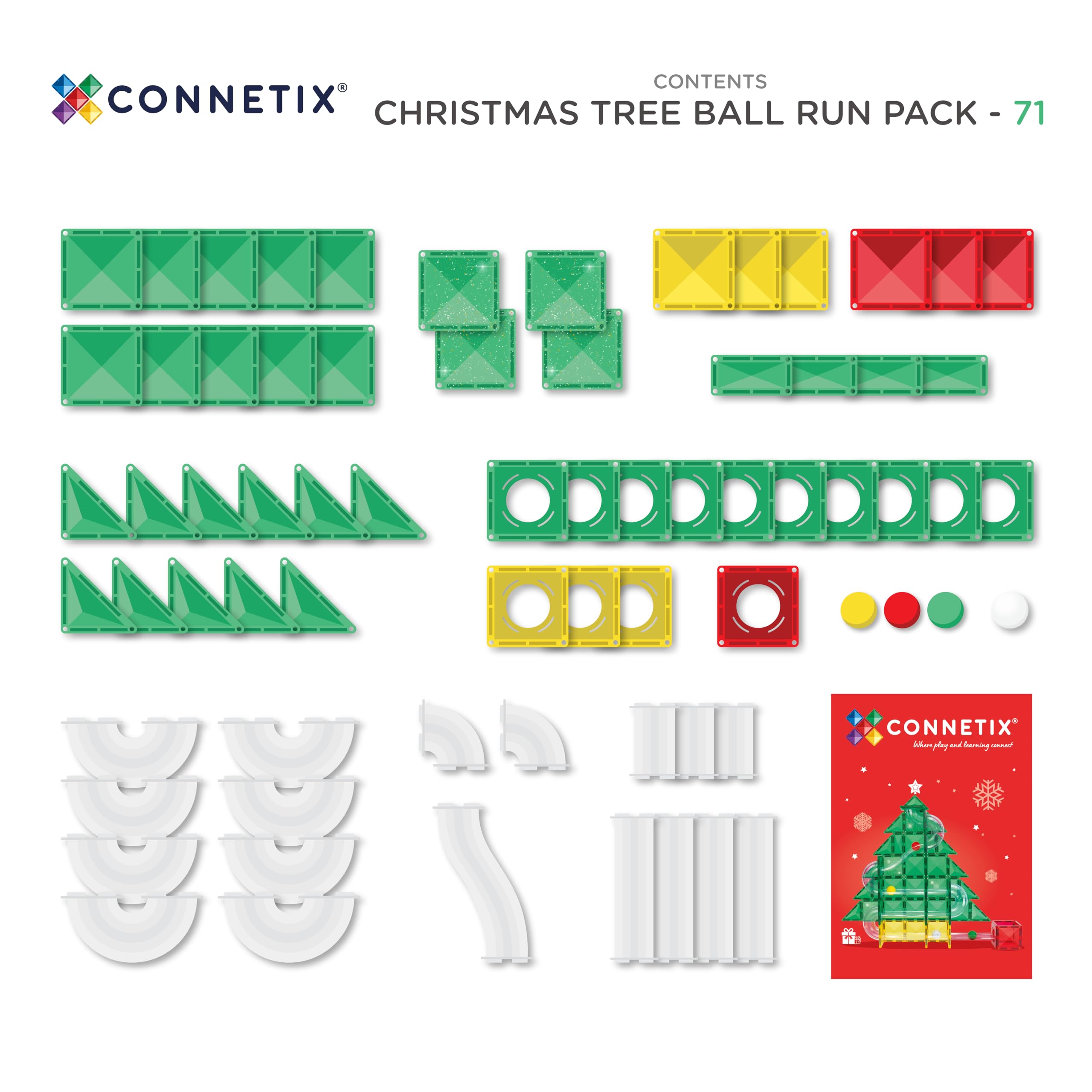 connetix-magnetfliesen-special-edition-christbaumkugelbahn-71-teilig image 6