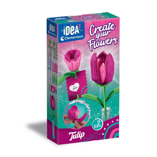 clementoni-idea-create-your-flowers-tulip-kreativset-2-tulpen image 1