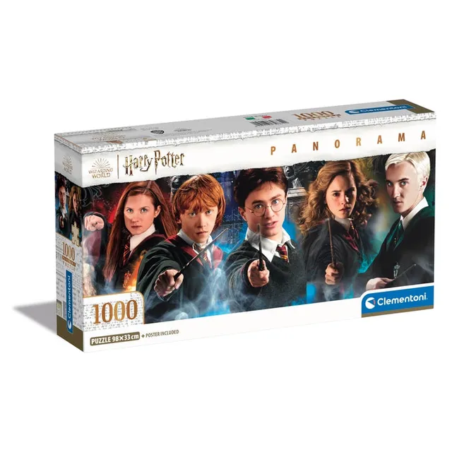 clementoni-puzzle-harry-potter-1000-teile-panorama-98-x-33-cm image 1